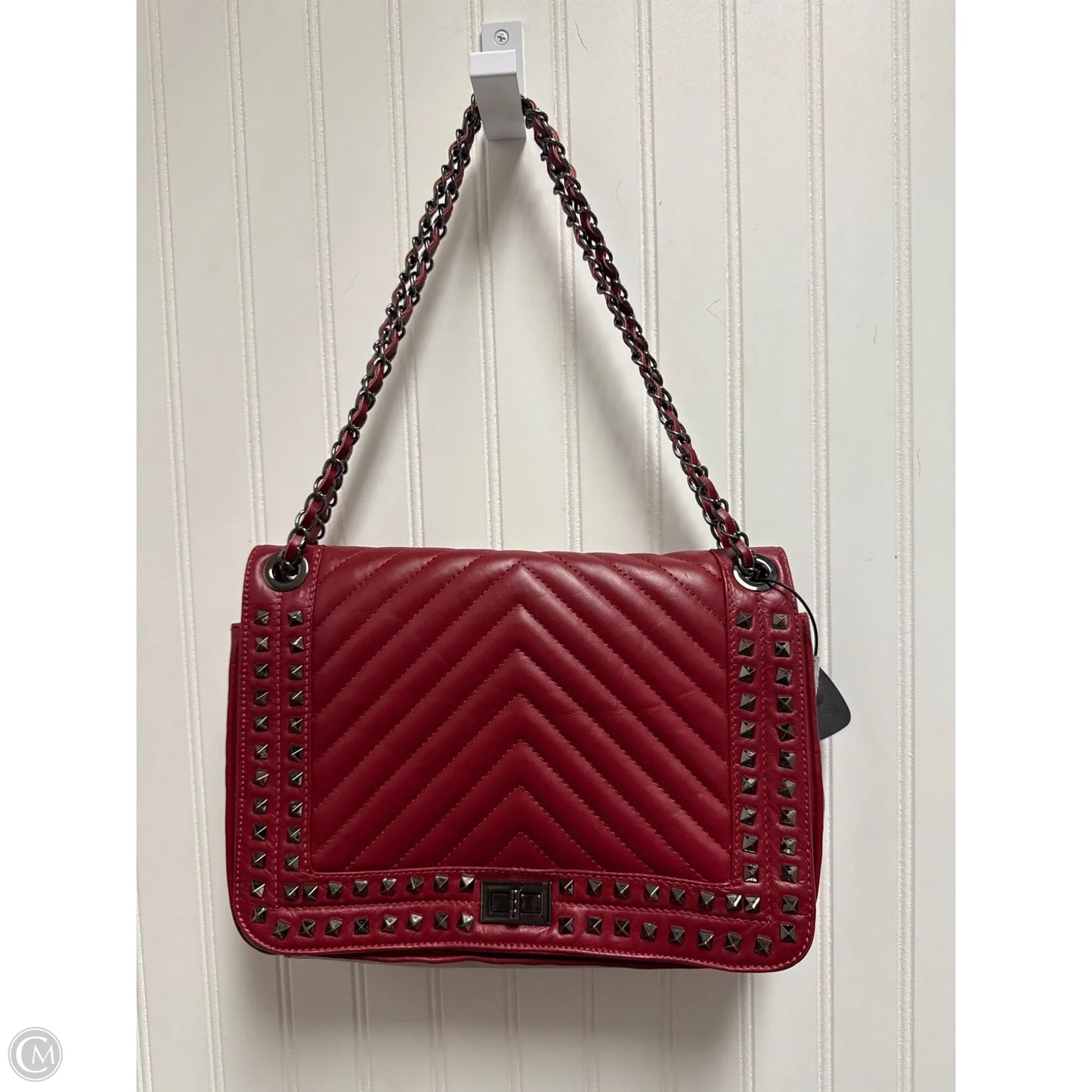 Handbag Leather By Cmc, Size: Large