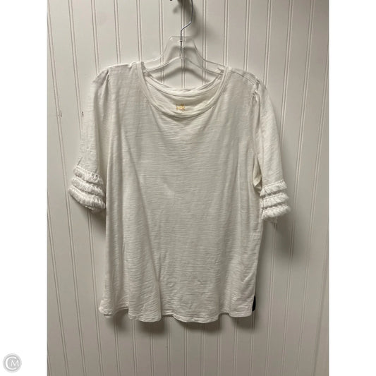 Top Short Sleeve Basic By Belle By Kim Gravel In White, Size: M