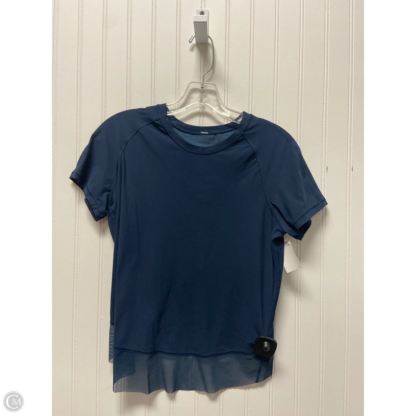 Athletic Top Short Sleeve By Lululemon In Blue, Size: S