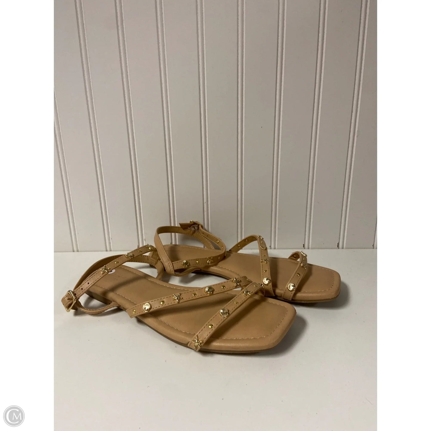 Sandals Flats By Universal Thread In Tan, Size: 8
