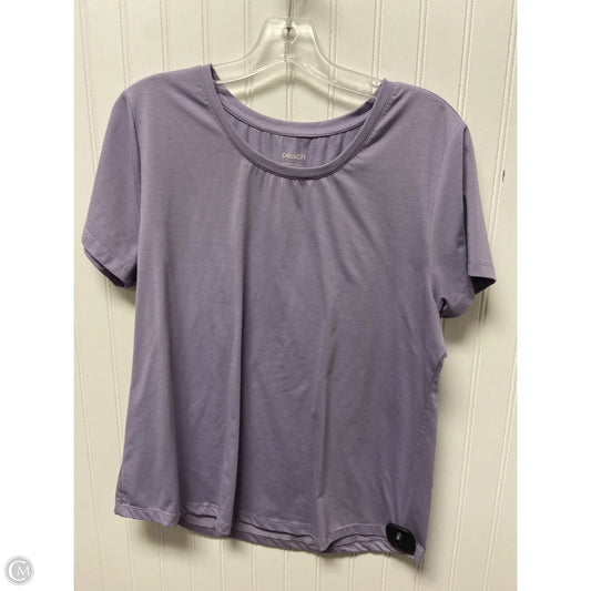 Athletic Top Short Sleeve By Peach In Purple, Size: L