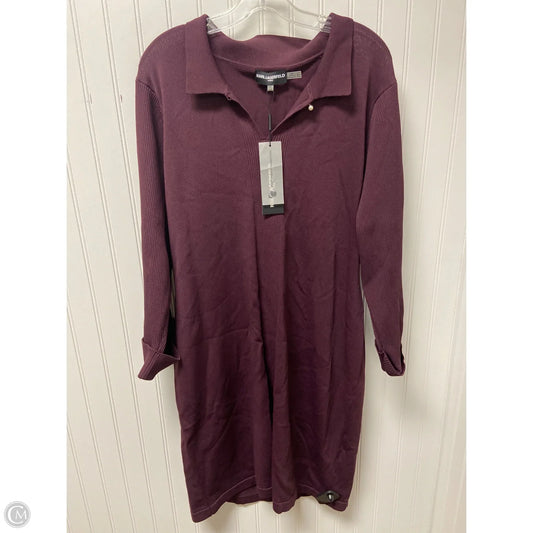 Dress Designer By Karl Lagerfeld In Purple, Size: Xl