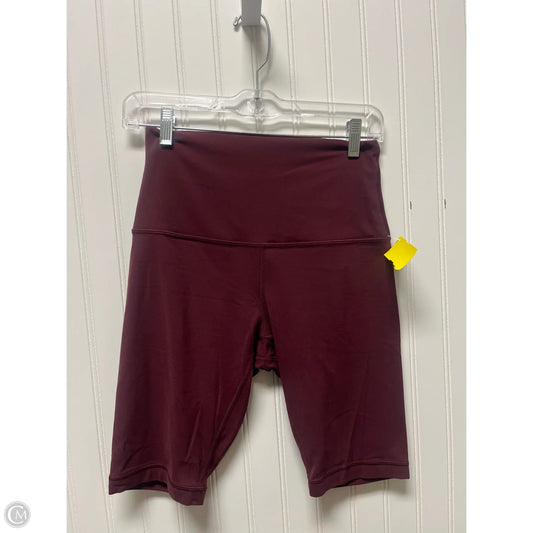 Athletic Shorts By Lululemon In Maroon, Size: M