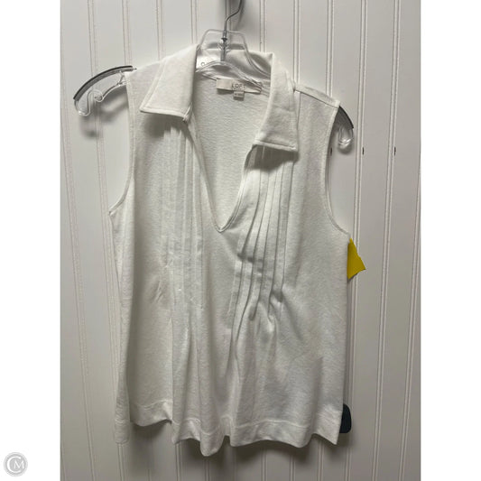 Top Sleeveless By Loft In White, Size: Xs