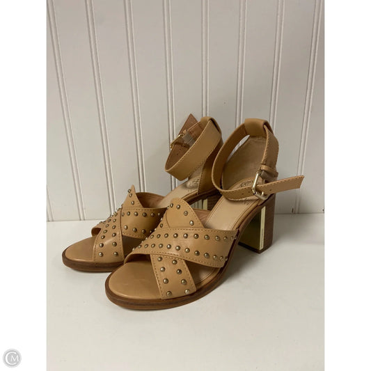Sandals Heels Block By Vince Camuto In Tan, Size: 7.5