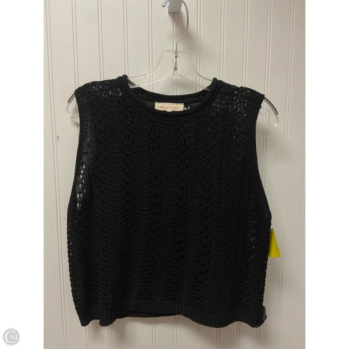 Vest Sweater By Solitaire In Black, Size: L