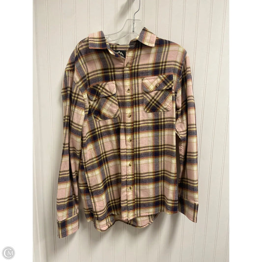 Top Long Sleeve By Clothes Mentor In Plaid Pattern, Size: S
