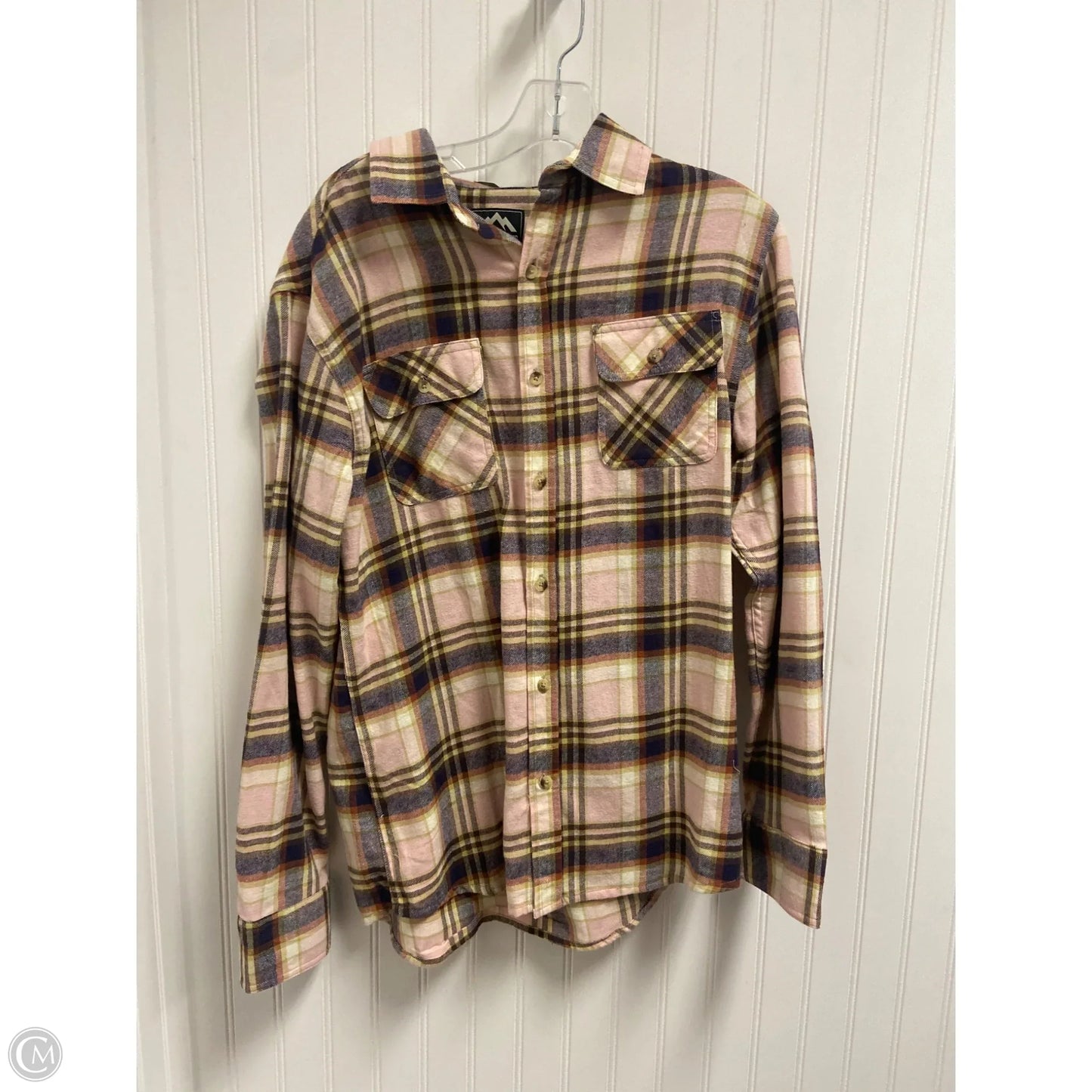 Top Long Sleeve By Clothes Mentor In Plaid Pattern, Size: S