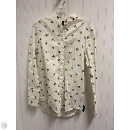 Top Long Sleeve By Clothes Mentor In White & Yellow, Size: Xs