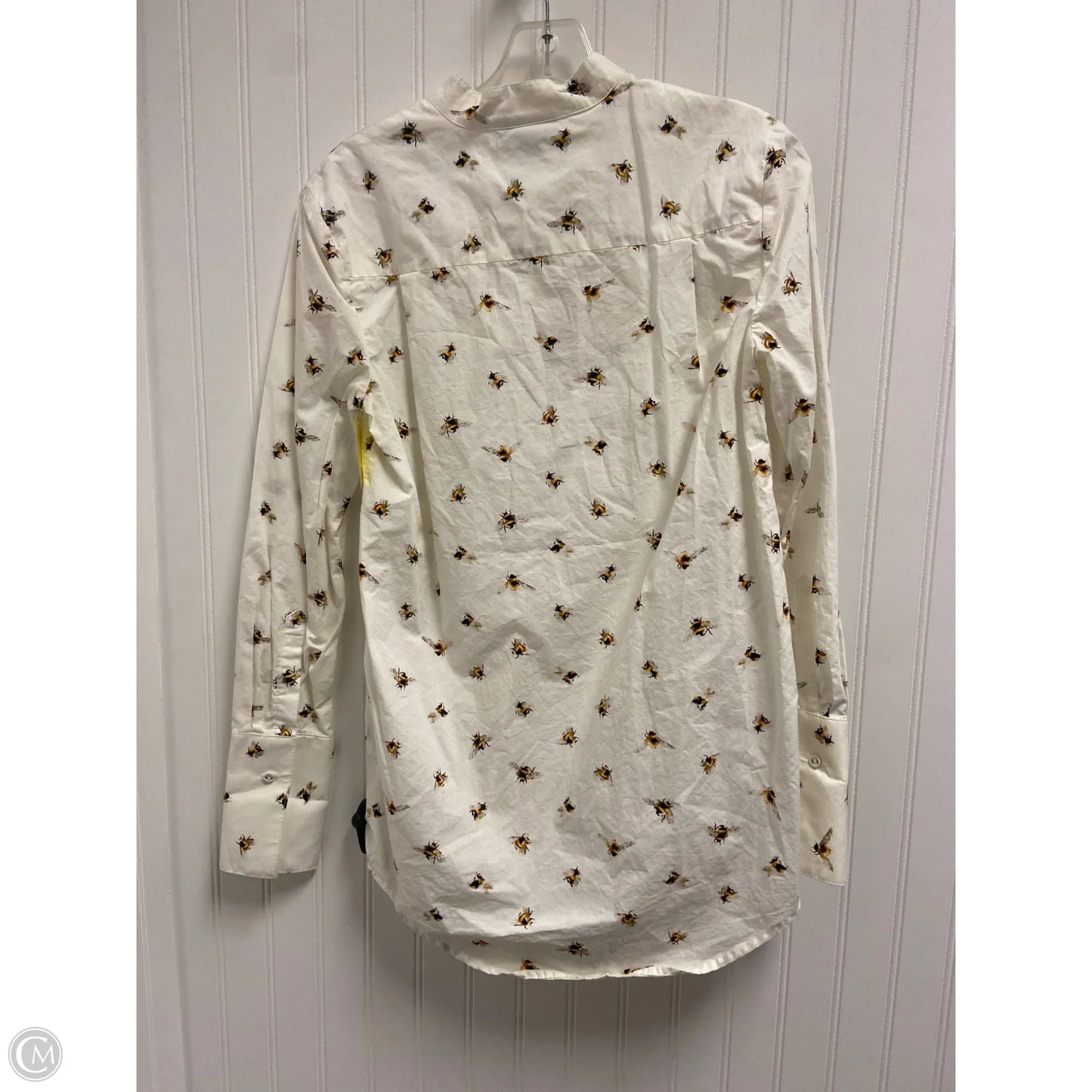 Top Long Sleeve By Clothes Mentor In White & Yellow, Size: Xs