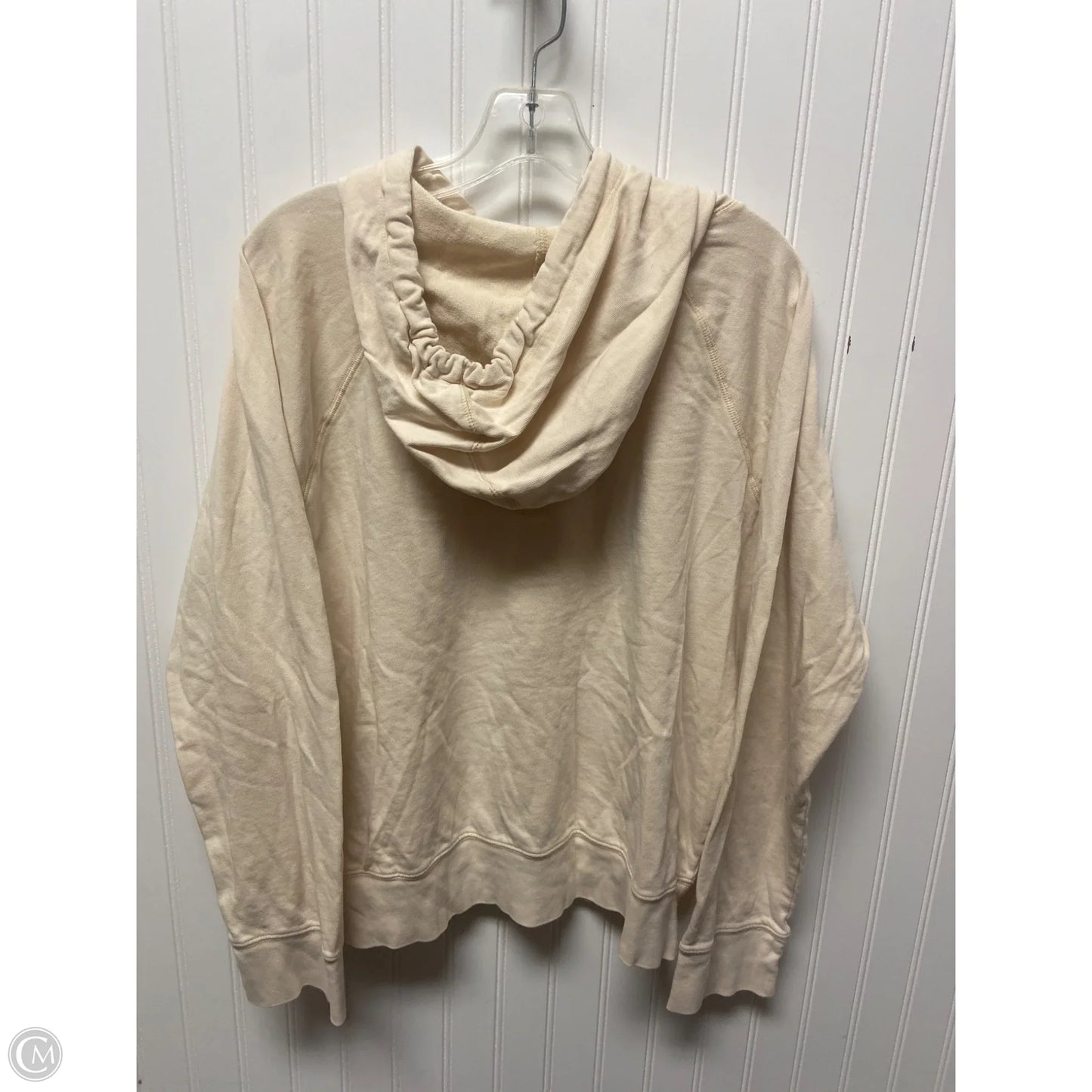Sweatshirt Hoodie By J. Crew In Cream, Size: L