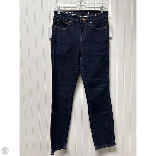 Jeans Straight By J. Crew In Blue Denim, Size: 2