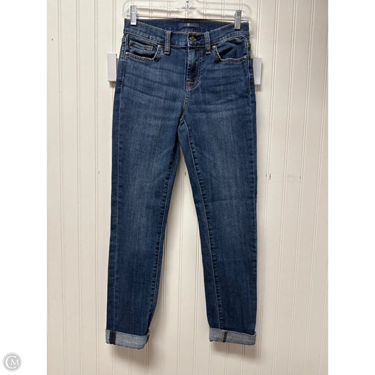 Jeans Straight By 7 For All Mankind In Blue Denim, Size: 2