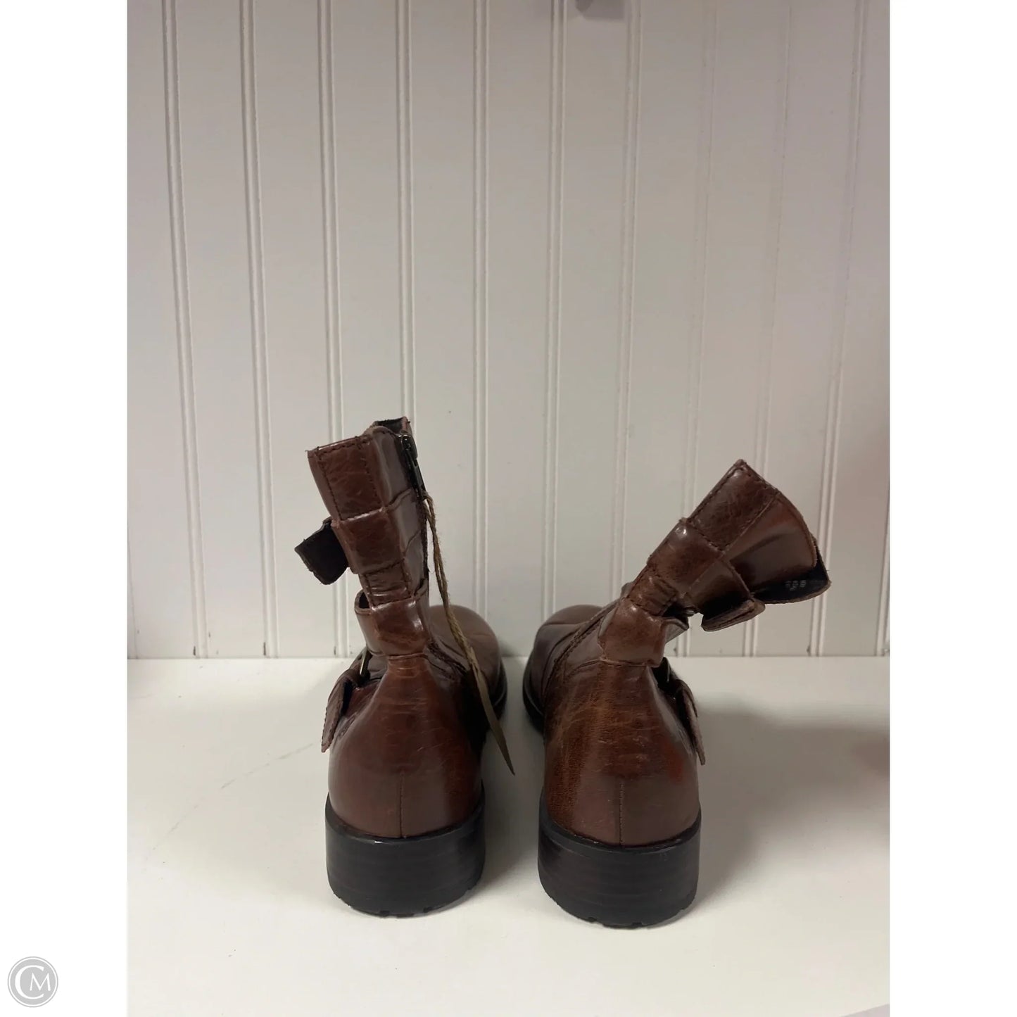 Boots Ankle Heels By Born In Brown, Size: 10