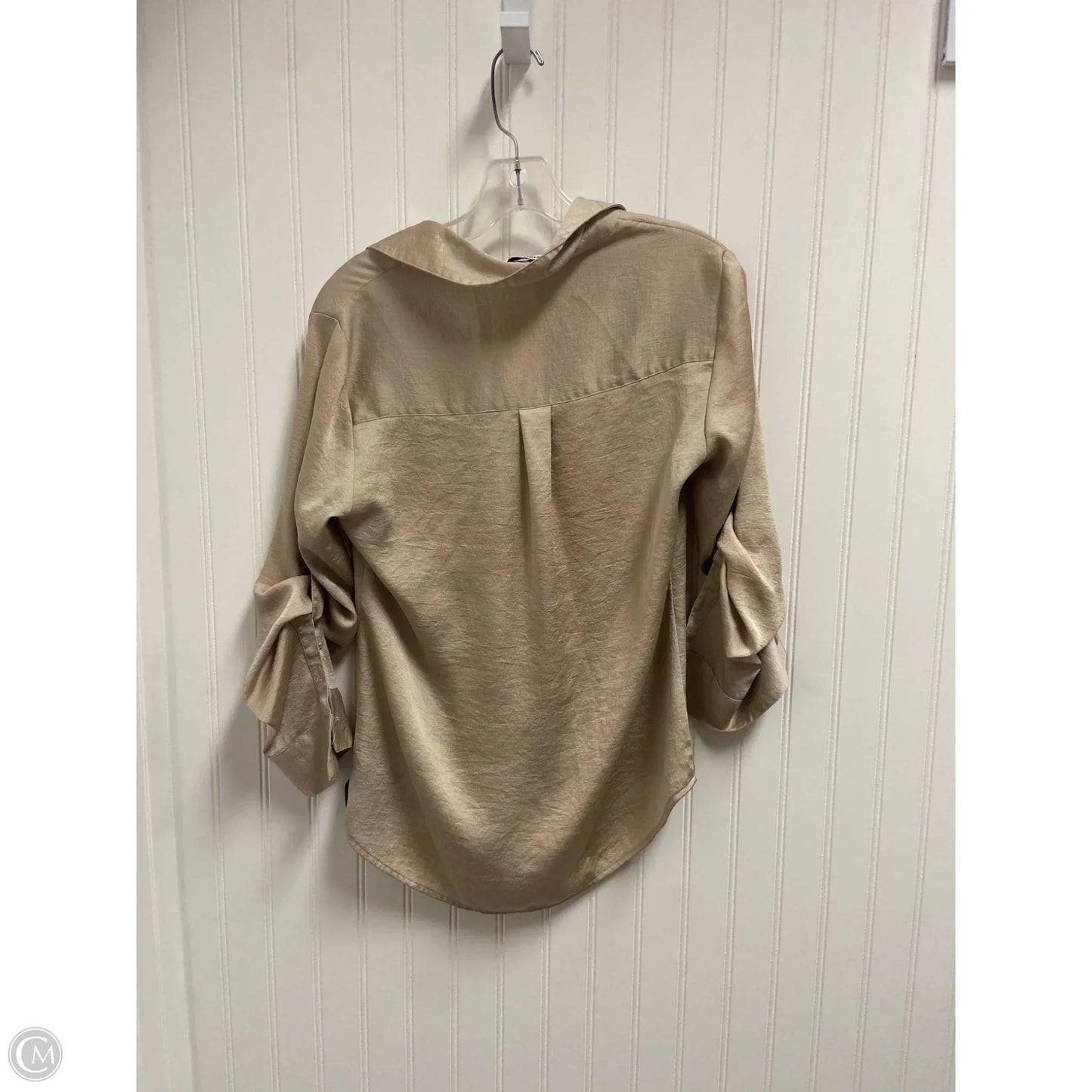 Top Long Sleeve By Express In Beige, Size: Sp