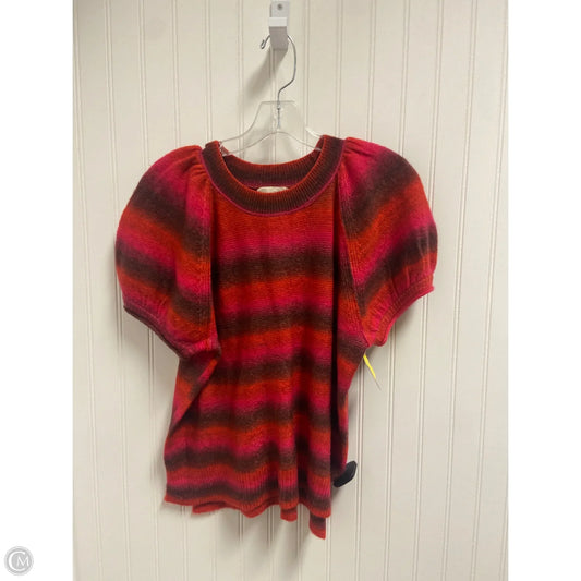 Sweater Short Sleeve By Universal Thread In Orange & Pink, Size: M