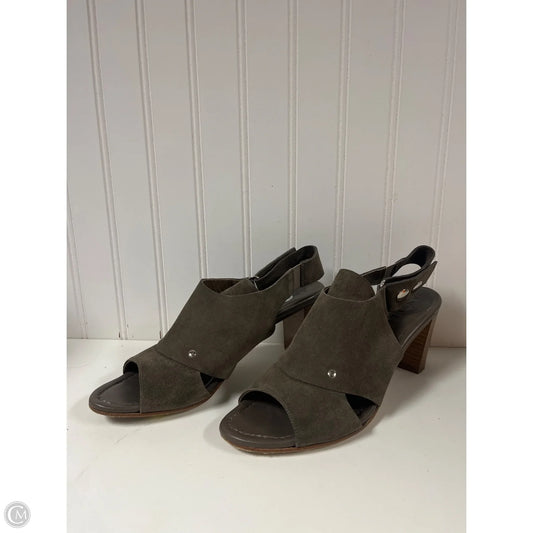 Sandals Heels Block By Clothes Mentor In Green, Size: 8.5