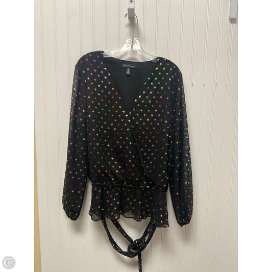 Top Long Sleeve By Inc In Black, Size: Xl