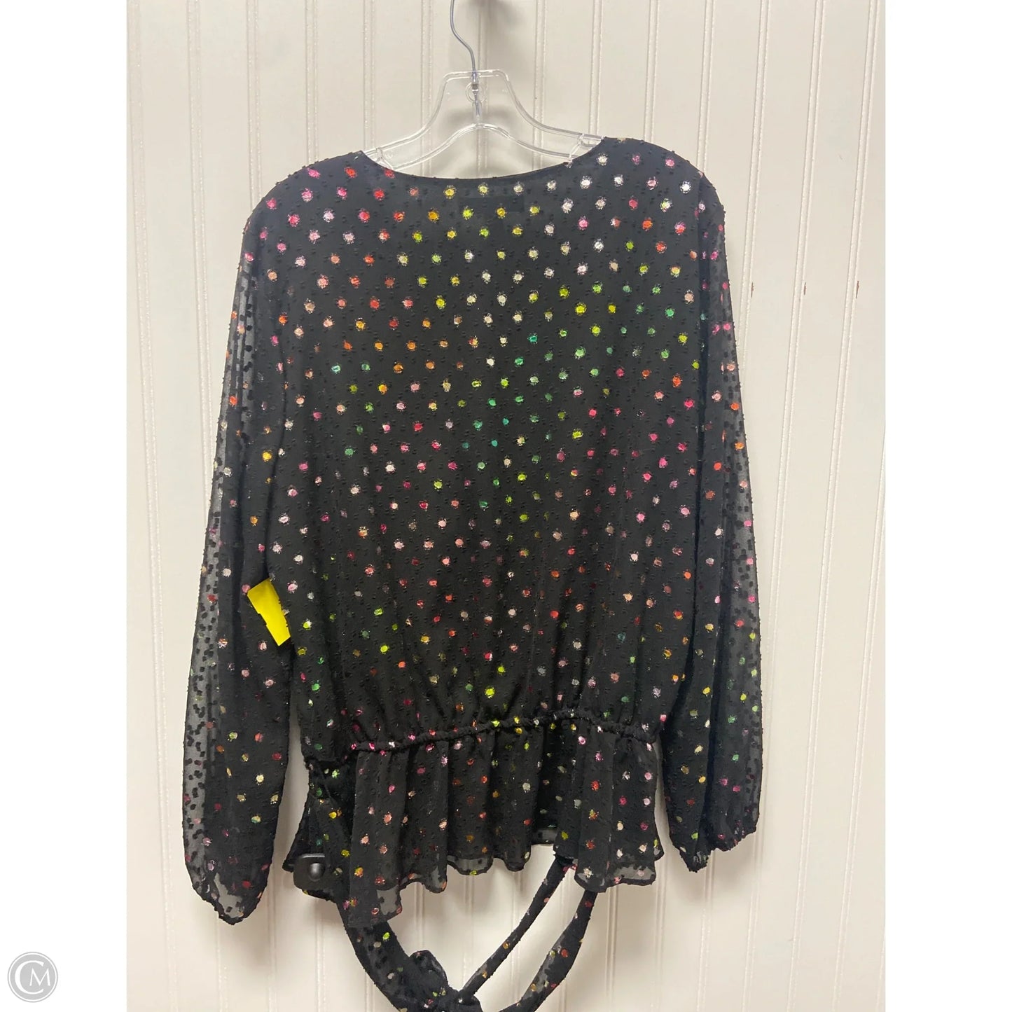 Top Long Sleeve By Inc In Black, Size: Xl