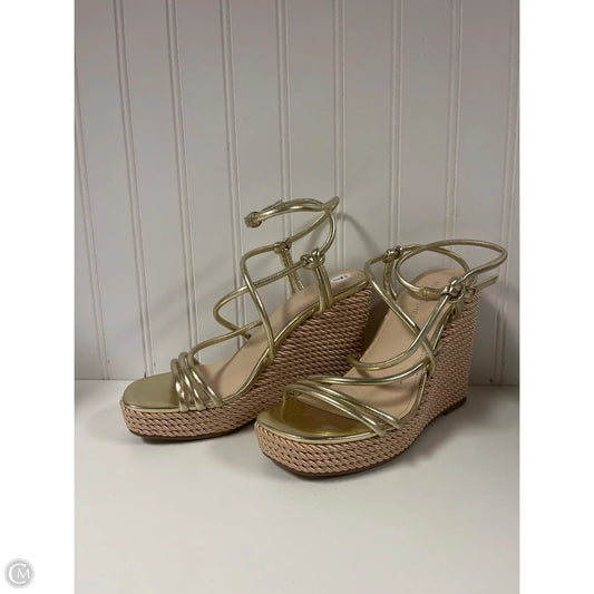 Sandals Heels Wedge By Marc Fisher In Gold, Size: 7