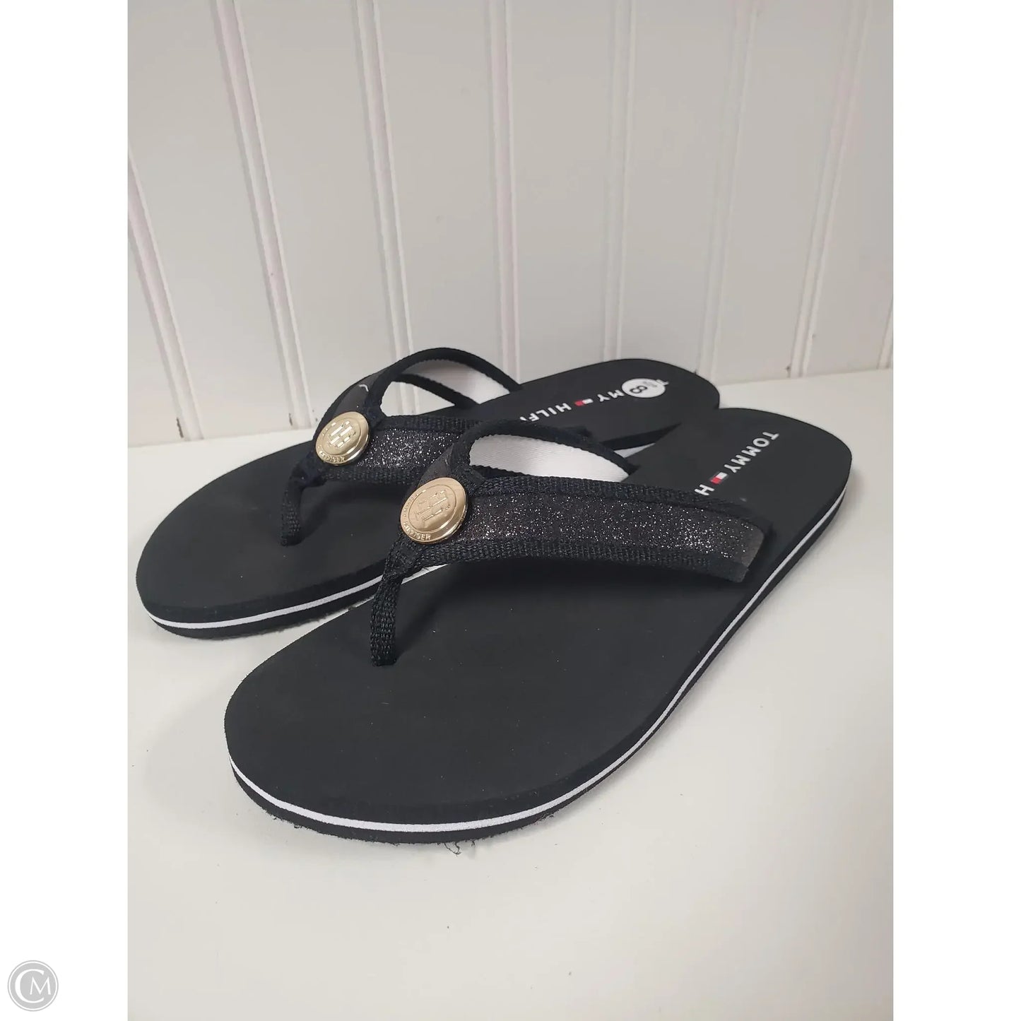 Sandals Flip Flops By Tommy Bahama In Black, Size: 8