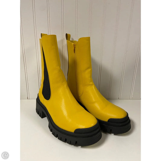 Boots Mid-calf Heels By New York And Co In Yellow, Size: 8