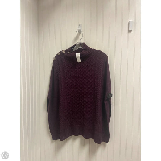 Sweater Short Sleeve By Ann Taylor In Purple, Size: Xs