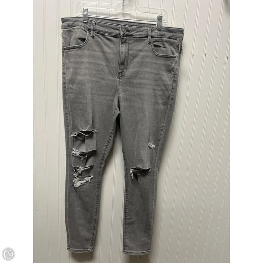 Jeans Skinny By American Eagle In Grey, Size: 18