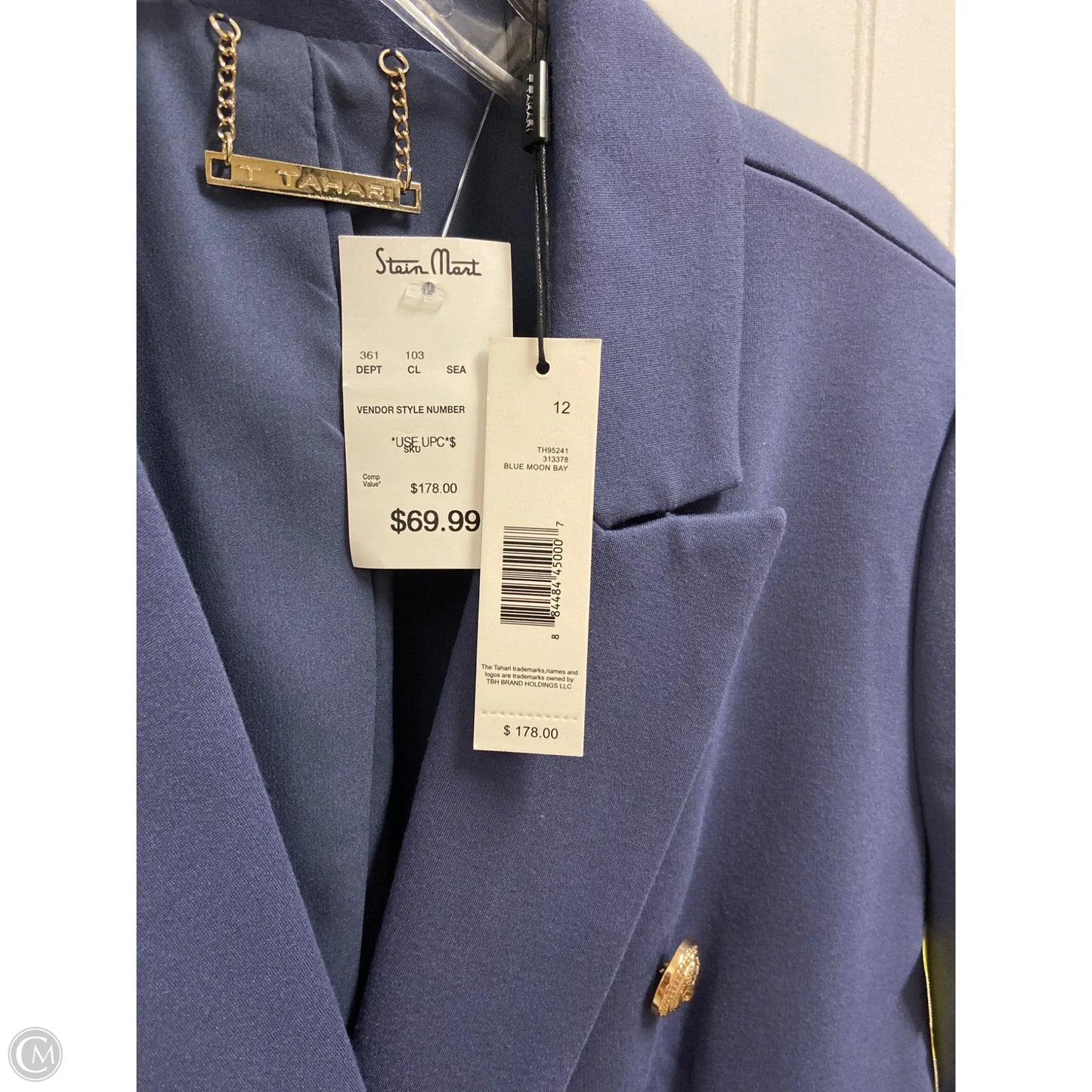 Blazer By Tahari In Blue, Size: L