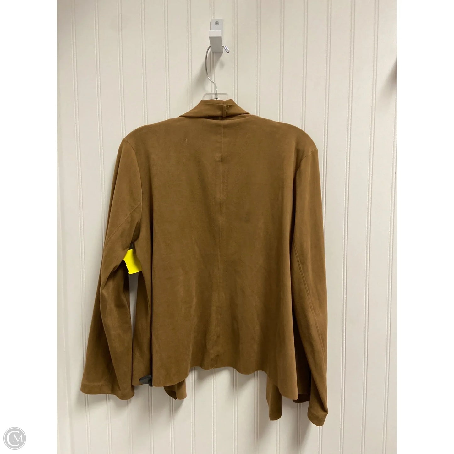 Cardigan By Dana Buchman In Tan, Size: Xl