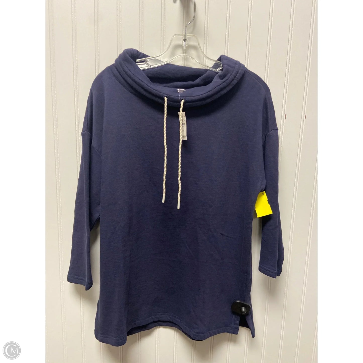 Sweatshirt Collar By Talbots In Navy, Size: Mp