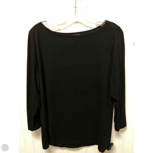 Top Long Sleeve Basic By Ann Taylor In Black, Size: L