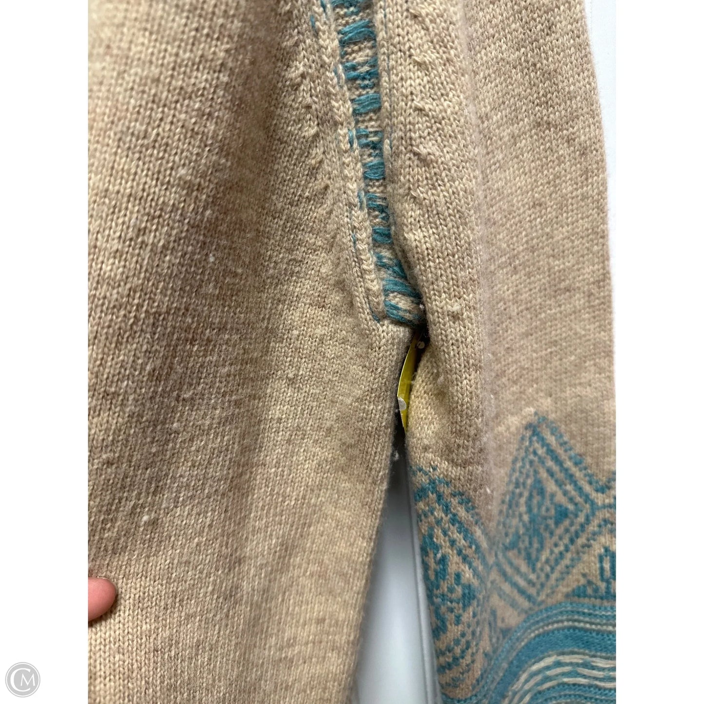 Sweater Cardigan By Sundance In Blue & Brown, Size: M