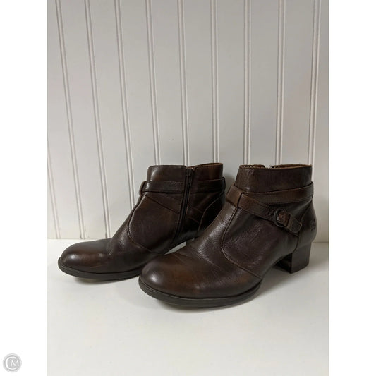 Boots Ankle Heels By Born In Brown, Size: 8