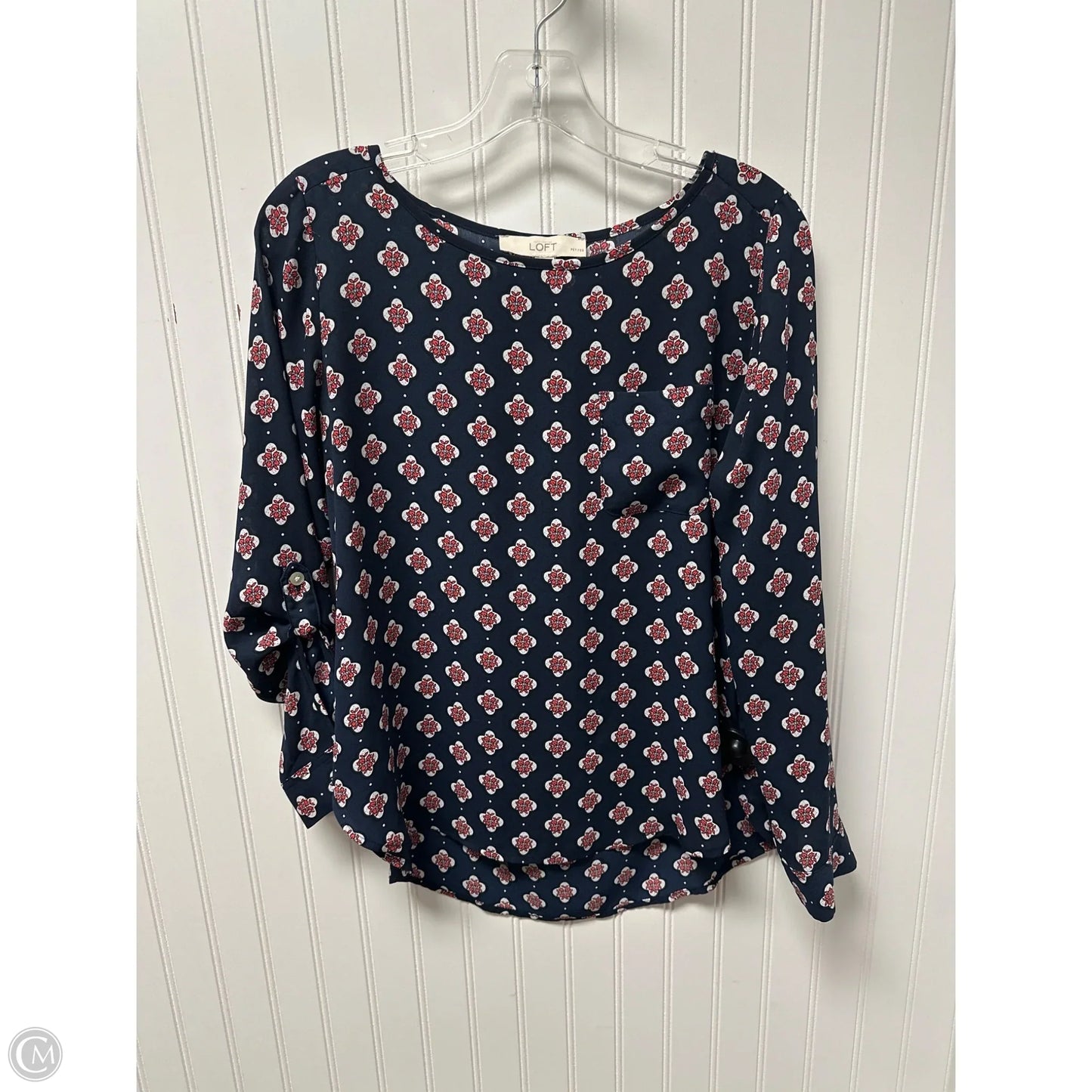 Top Long Sleeve By Loft In Navy, Size: Sp