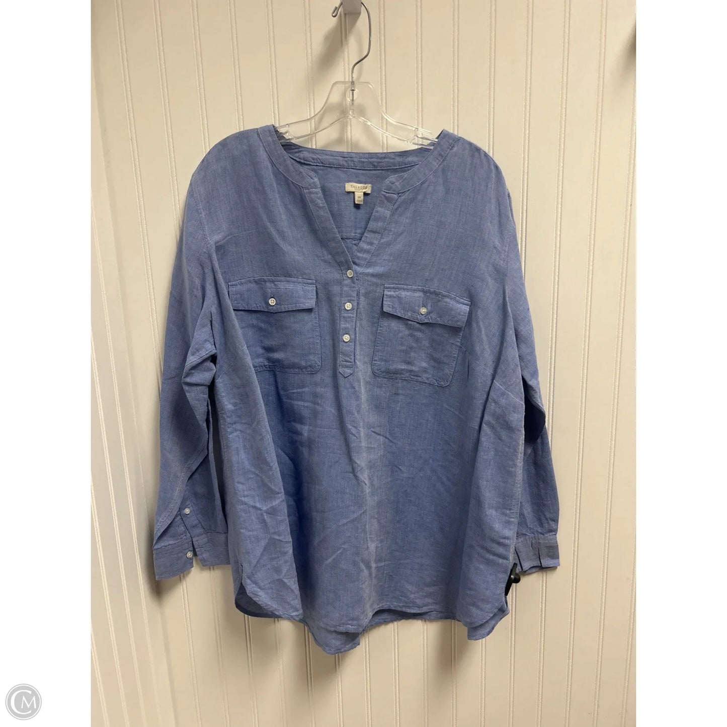 Top Long Sleeve By Talbots In Blue, Size: 2x