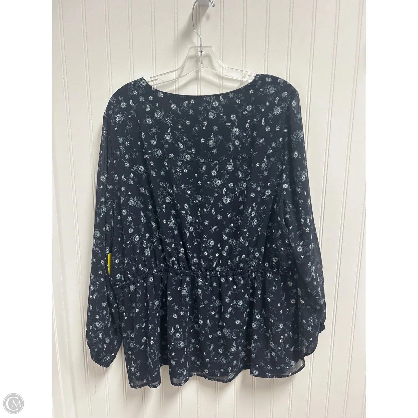 Top Long Sleeve By Lane Bryant In Navy, Size: 1x