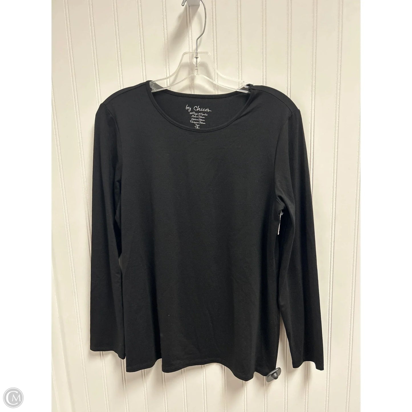 Top Long Sleeve Basic By Chicos In Black, Size: M