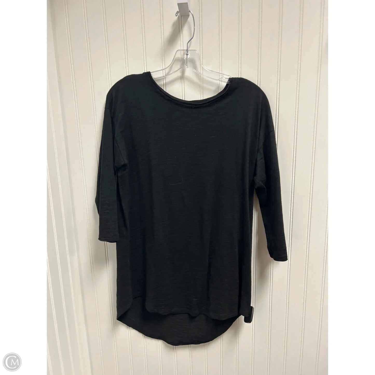 Top 3/4 Sleeve Basic By Chicos In Black, Size: S