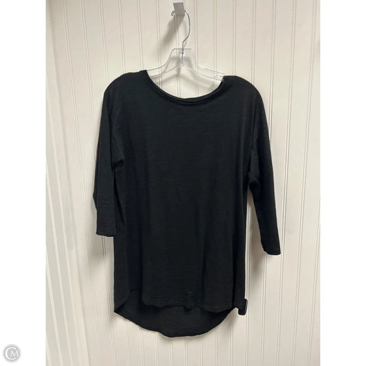 Top 3/4 Sleeve Basic By Chicos In Black, Size: S