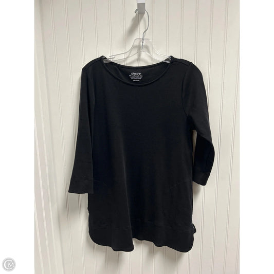 Top 3/4 Sleeve Basic By Chicos In Black, Size: M