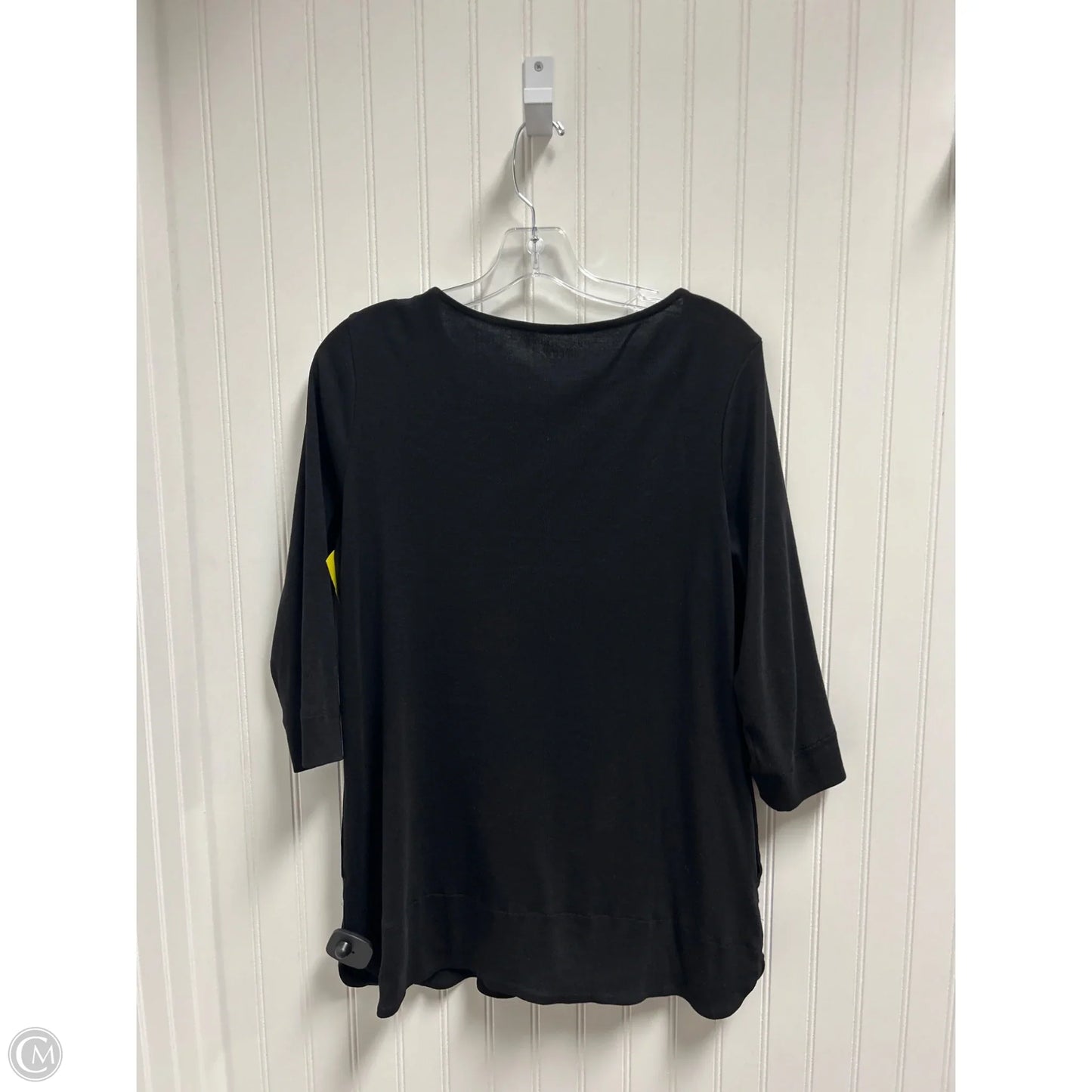 Top 3/4 Sleeve Basic By Chicos In Black, Size: M