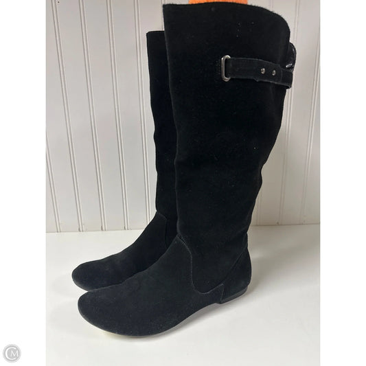 Boots Mid-calf Flats By Clothes Mentor In Black, Size: 6.5