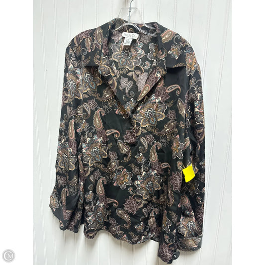 Top Long Sleeve By Rachel Zoe In Paisley Print, Size: 2x