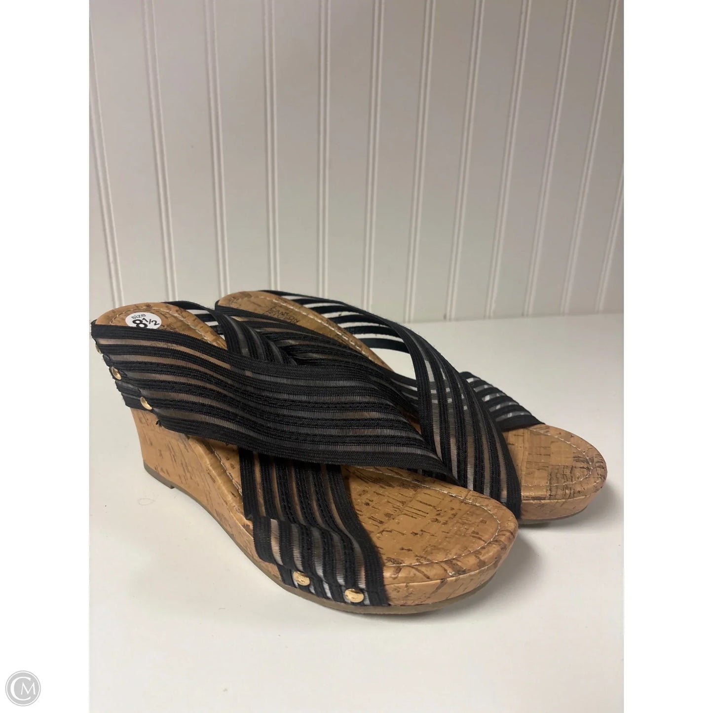 Sandals Heels Wedge By Canyon River Blues In Black, Size: 8.5