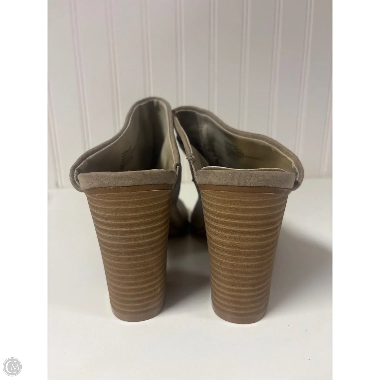 Sandals Heels Block By Madden Girl In Taupe, Size: 8.5