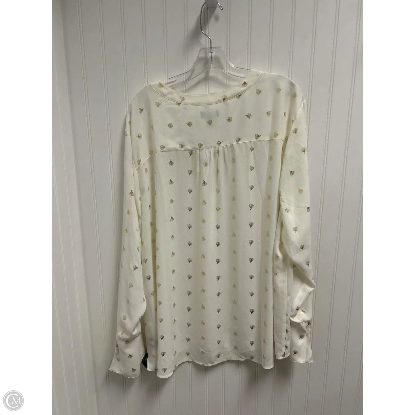Top Long Sleeve By Clothes Mentor In White, Size: 3x