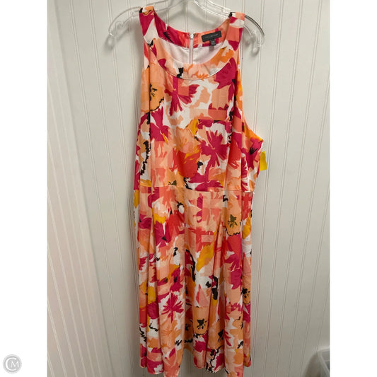 Dress Casual Midi By Clothes Mentor In Floral Print, Size: 3x