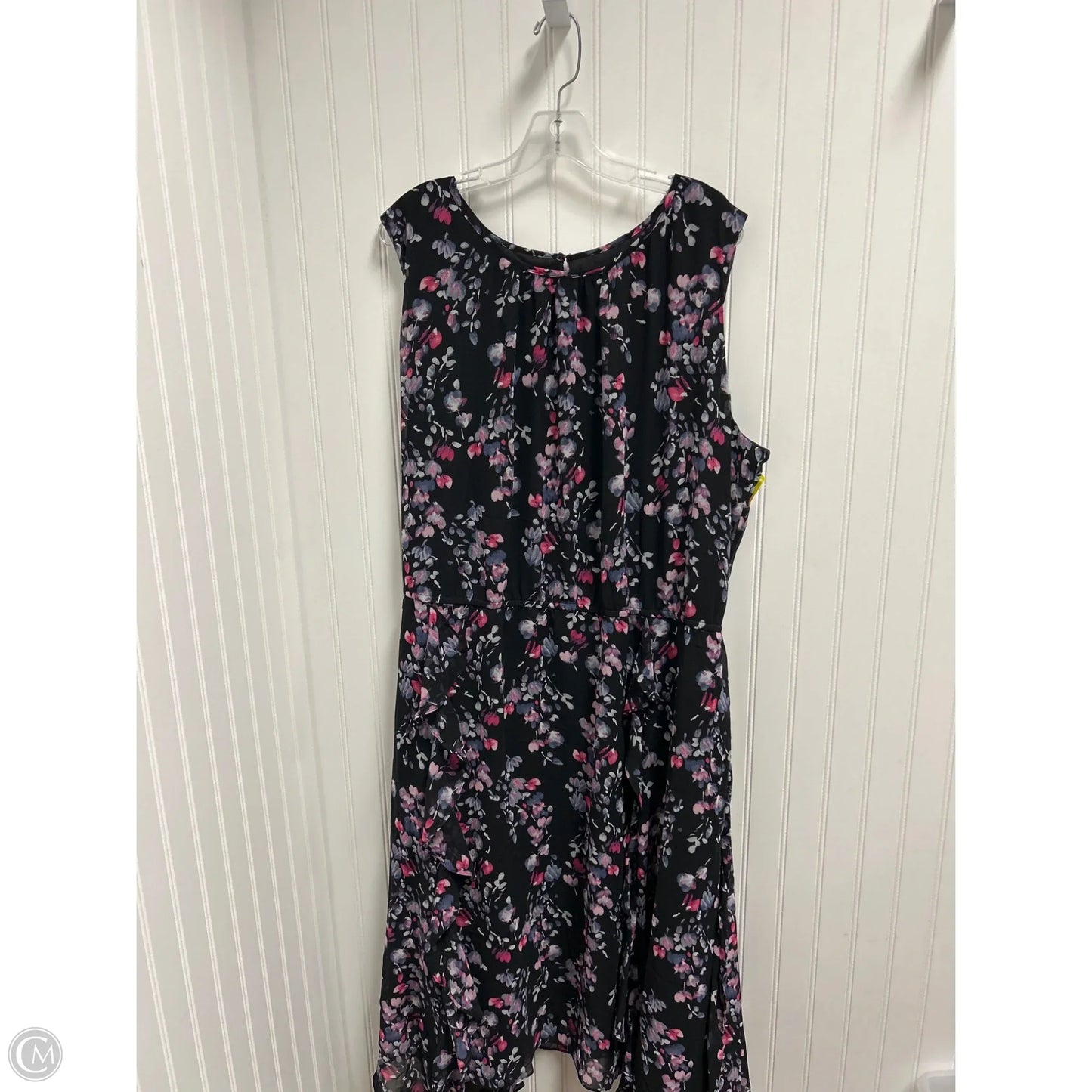 Dress Party Midi By Lane Bryant In Black & Pink, Size: 4x
