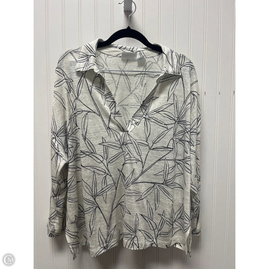 Top Long Sleeve By Cynthia Rowley In Black & White, Size: Xl